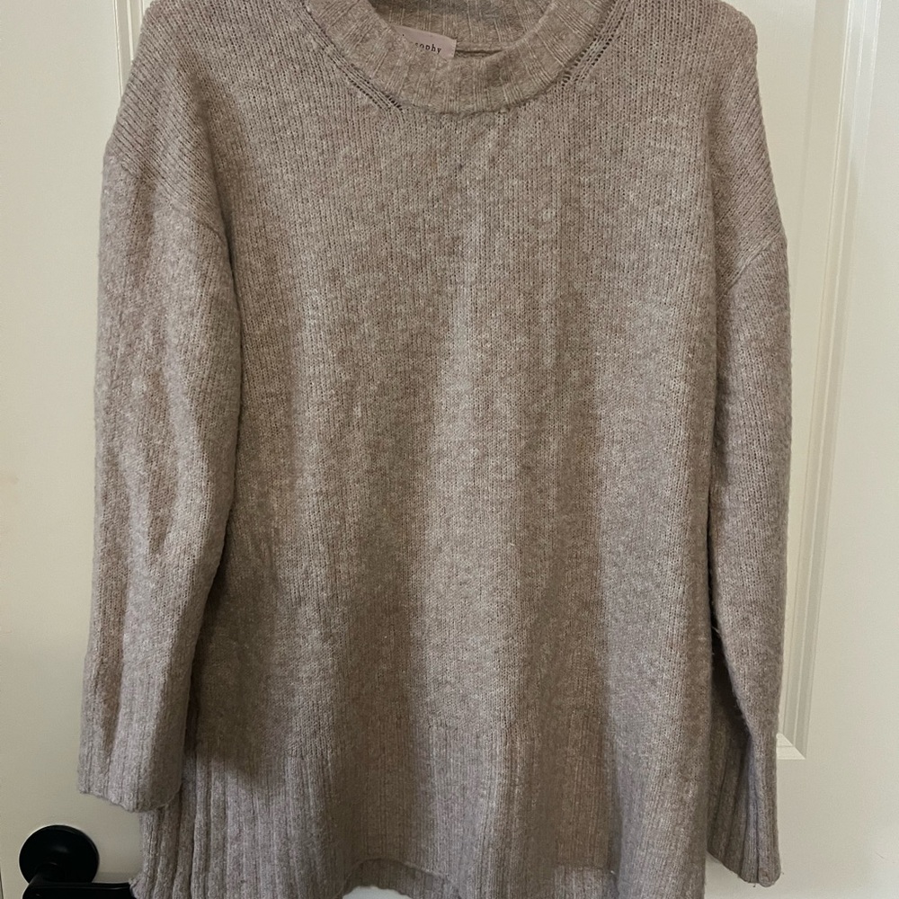 Philosophy Taupe Cowl Neck Sweater